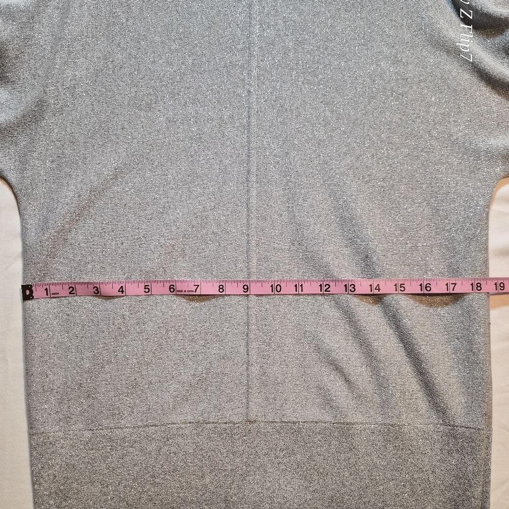 Talbots Petite Silver Metallic Shimmer Knit Top - Size XLP - Picture 5 of 9